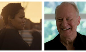Stills of Teyana Taylor and Stellan Skarsgard in One Battle After Another and Sentimental value