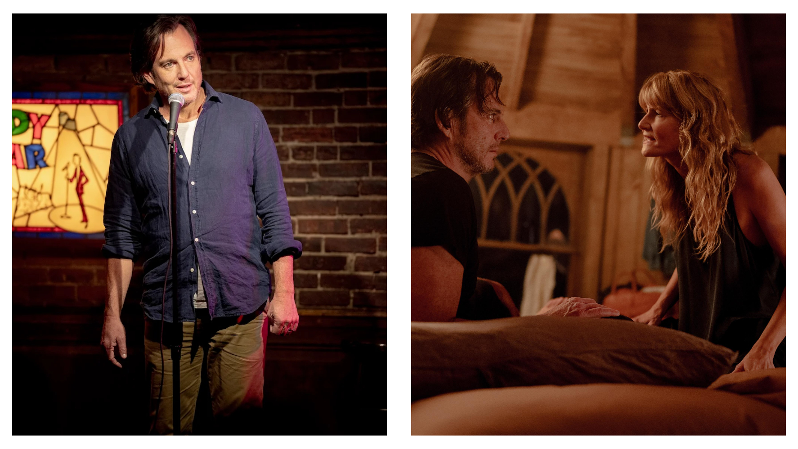 Stills of Will Arnett and Laura Dern in Is This Thing On?