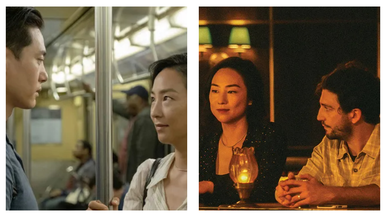 Two stills from the film Past Lives