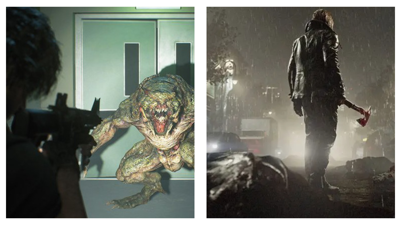 Stills from Resident Evil video games