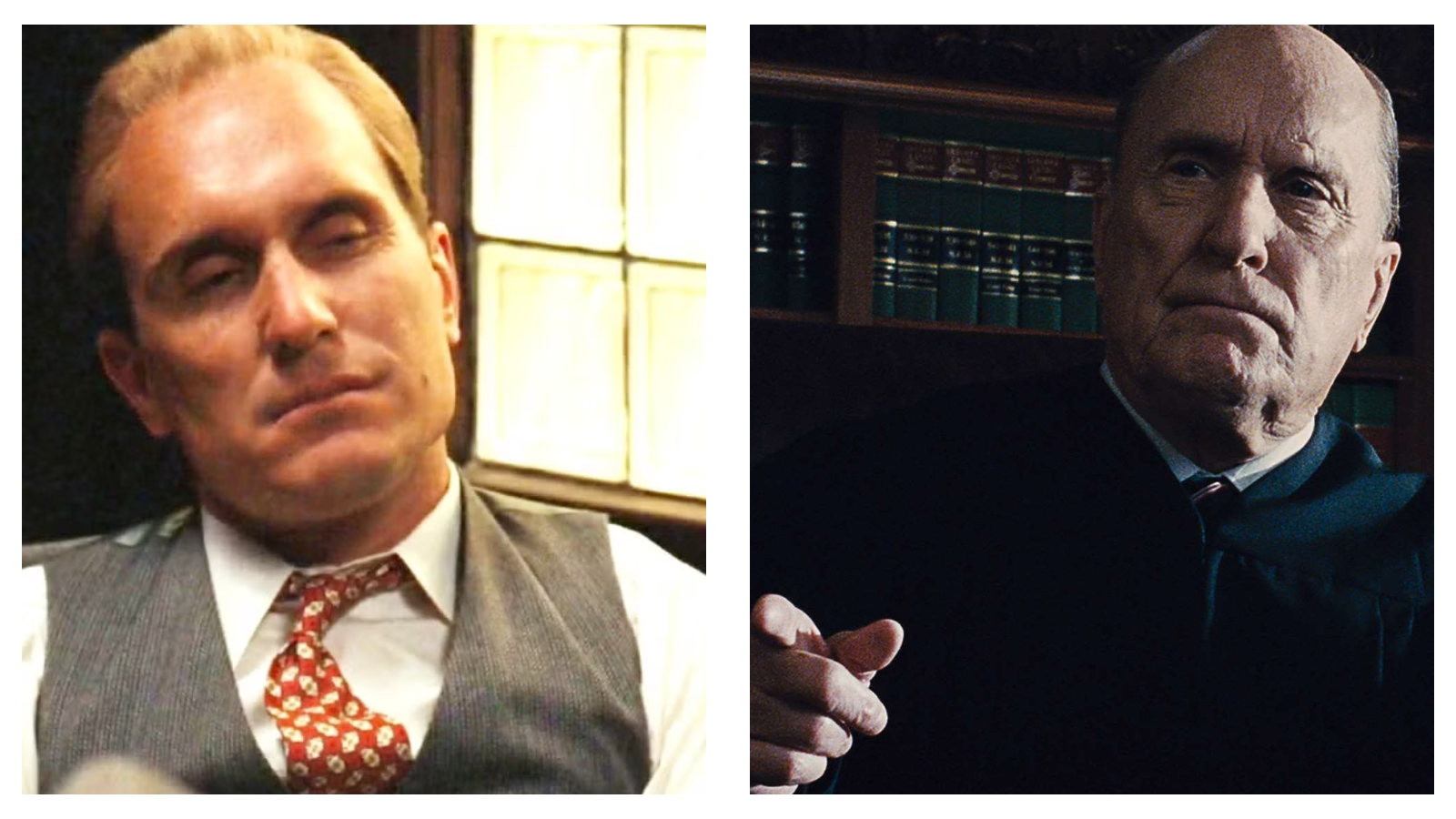 Stills of the actor Robert Duvall in The Godfather and The Judge