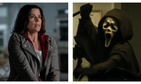Stills of Sidney and Ghostface from Scream 7