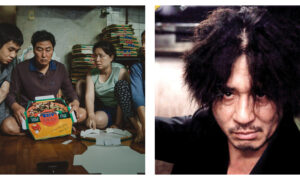 Stills from Parasite and Oldboy, two titanic films of South Korean cinema