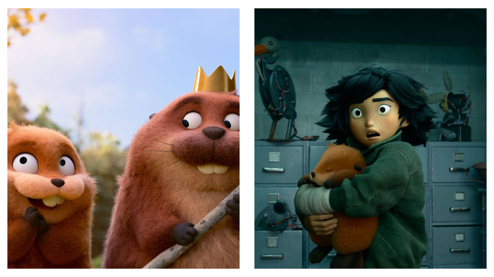 Stills from the Pixar film Hoppers