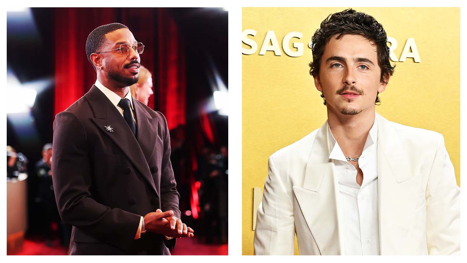 Michael B. Jordan and Timothee Chalamet