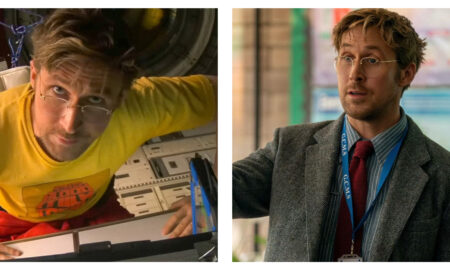 Stills of Ryan Gosling in Project Hail Mary