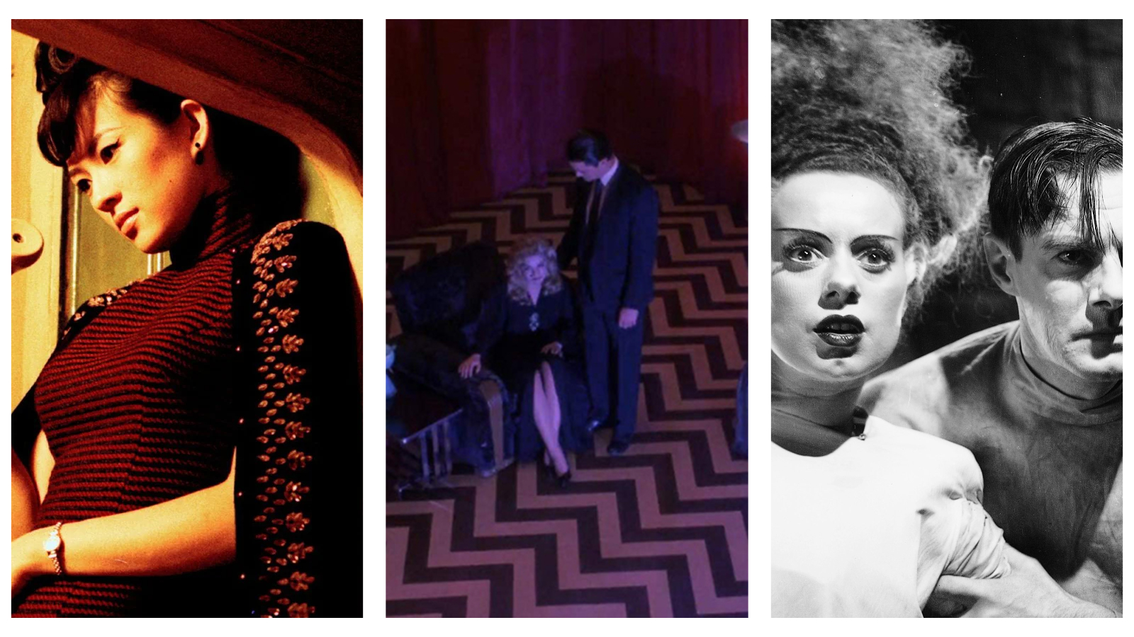Stills from film sequels and prequels: 2046, Twin Peaks Fire Walk With Me and Bride of Frankenstein