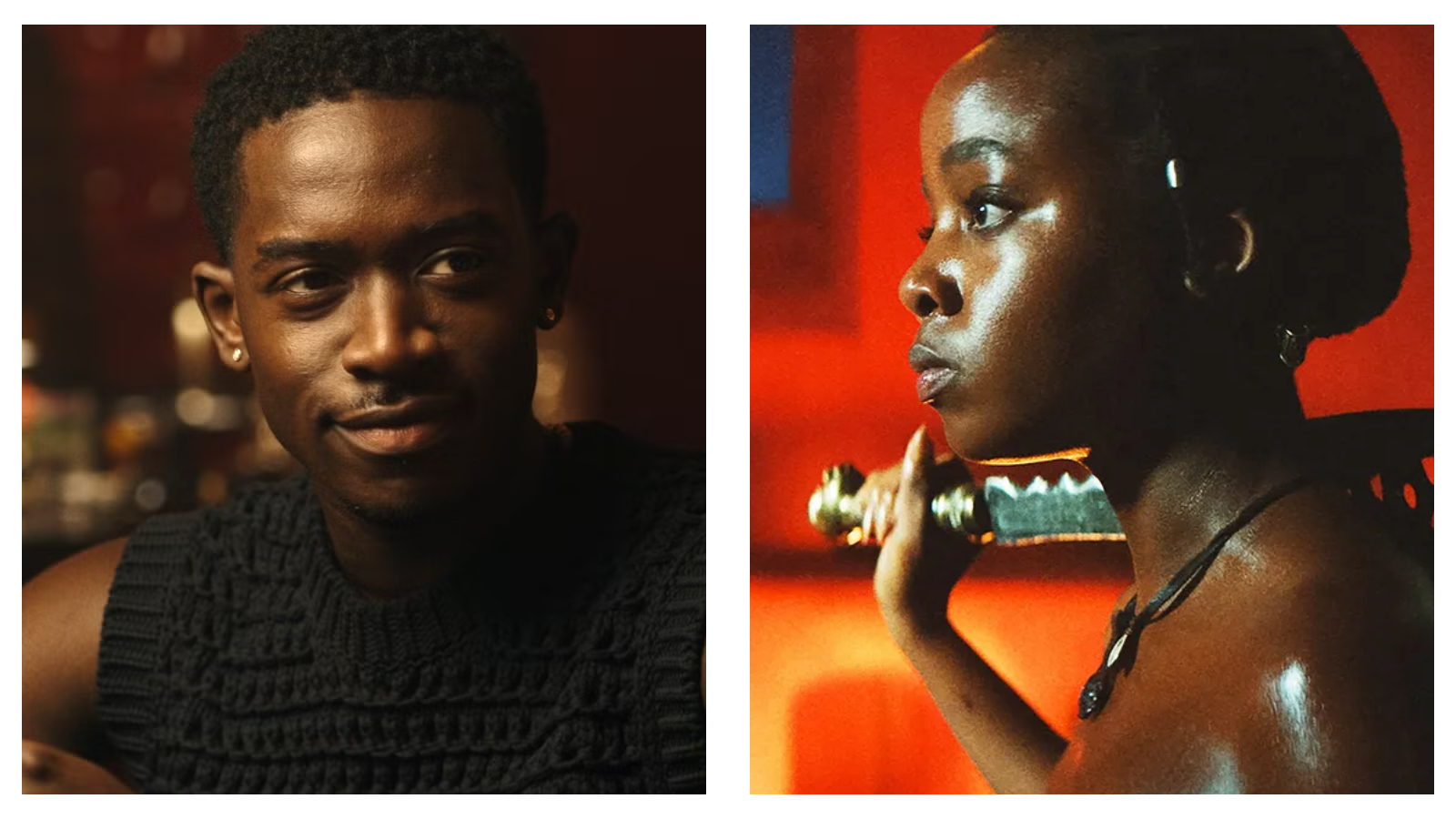 Stills of Damson Idris (left) and Thuso Mbedu (right)