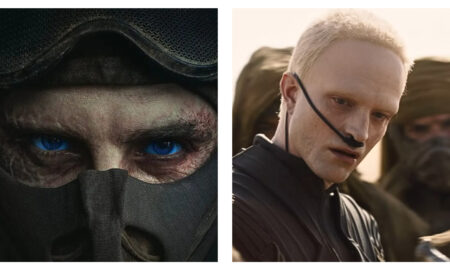 Stills of Timothée Chalamet and Robert Pattinson in Dune: Part Three