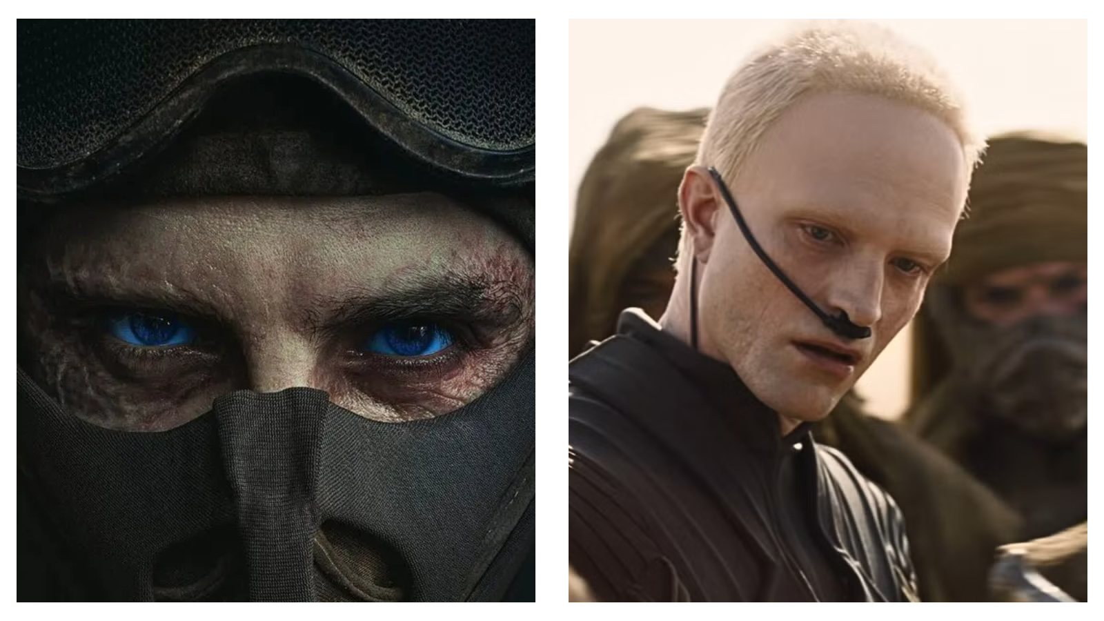 Stills of Timothée Chalamet and Robert Pattinson in Dune: Part Three