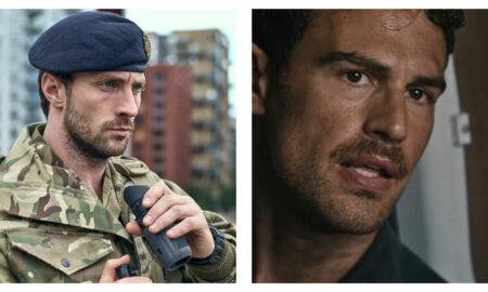 Stills of Aaron Taylor-Johnson and Theo James in Fuze