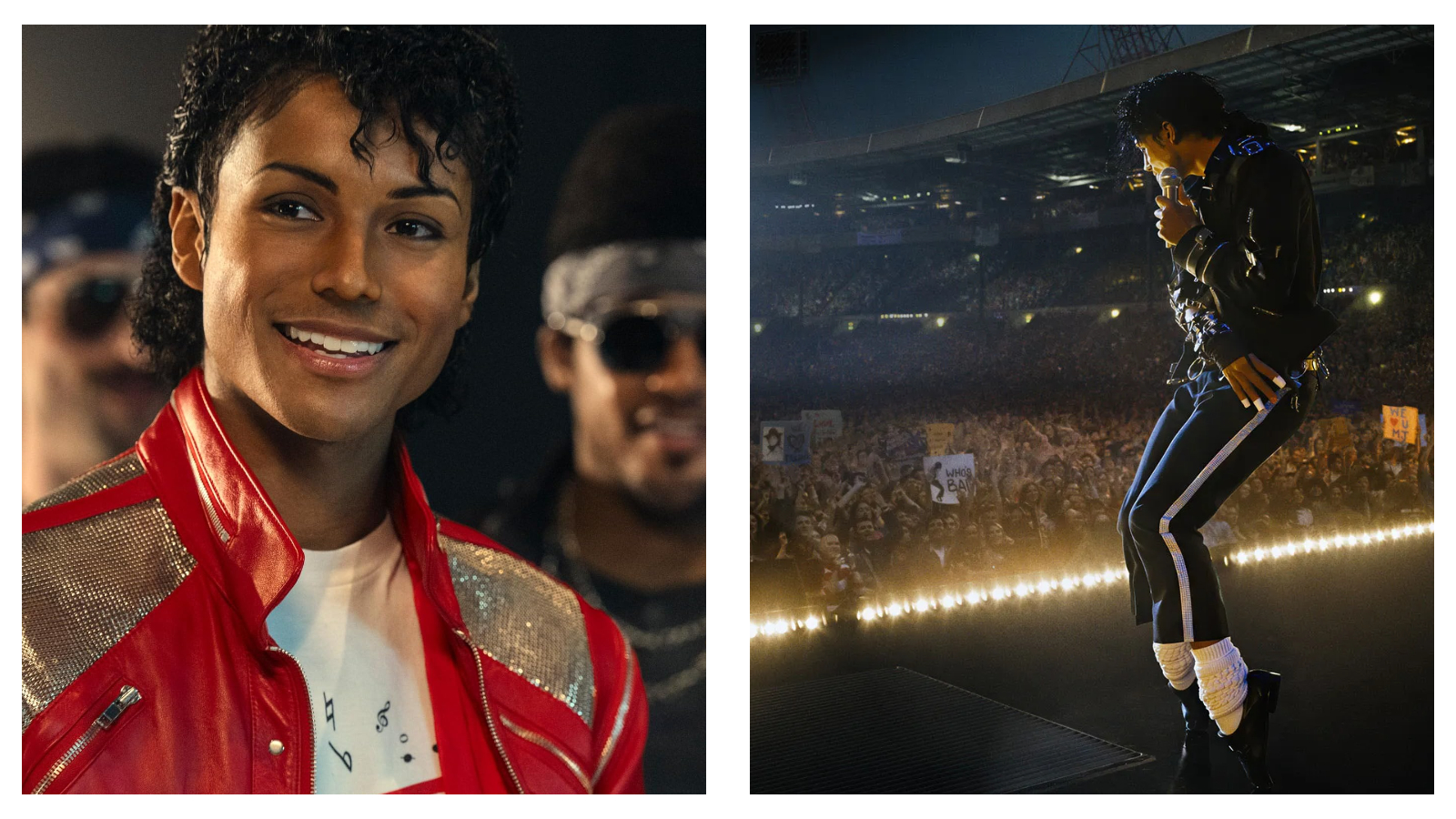 Stills of Jaafar Jackson as his uncle in the film, Michael