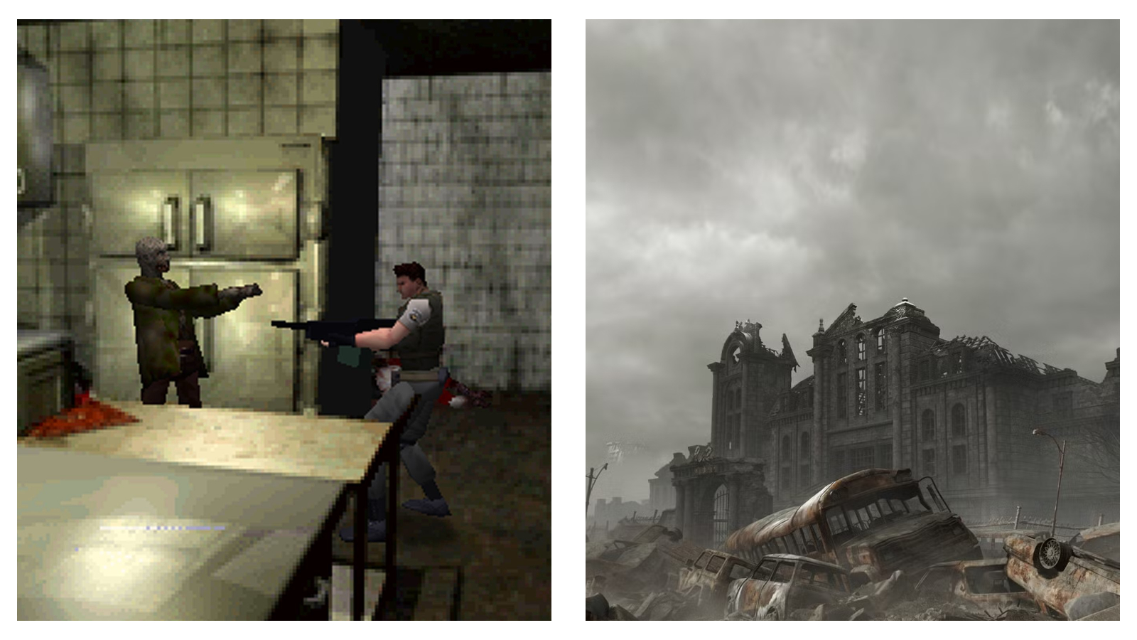 Stills from the Resident Evil video game situation