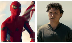 Stills of Tom Holland in Spider-Man: Brand New Day (left) and The Odyssey (right)