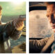 Side by side stills of James Bond Media, on the left, Patrick Gibson's likeness of the character in the 007 First Light video game, on the right, Daniel Craig's Bond in No Time to Die in close up driving a car peppered with bullet holes