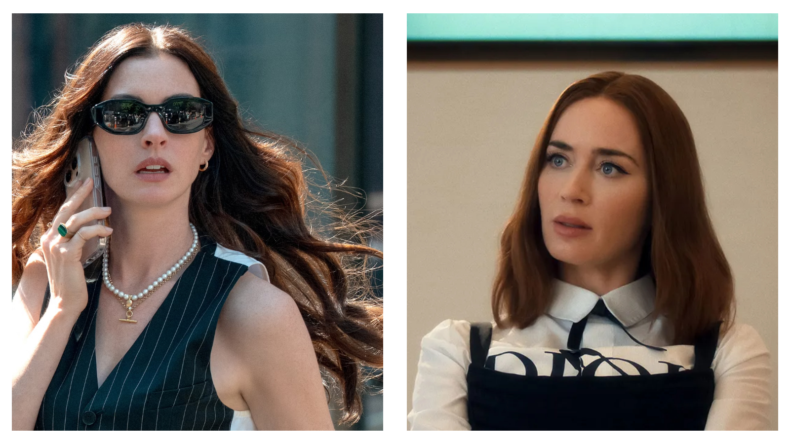 Stills of Anne Hathaway and Emily Blunt in The Devil Wears Prada 2