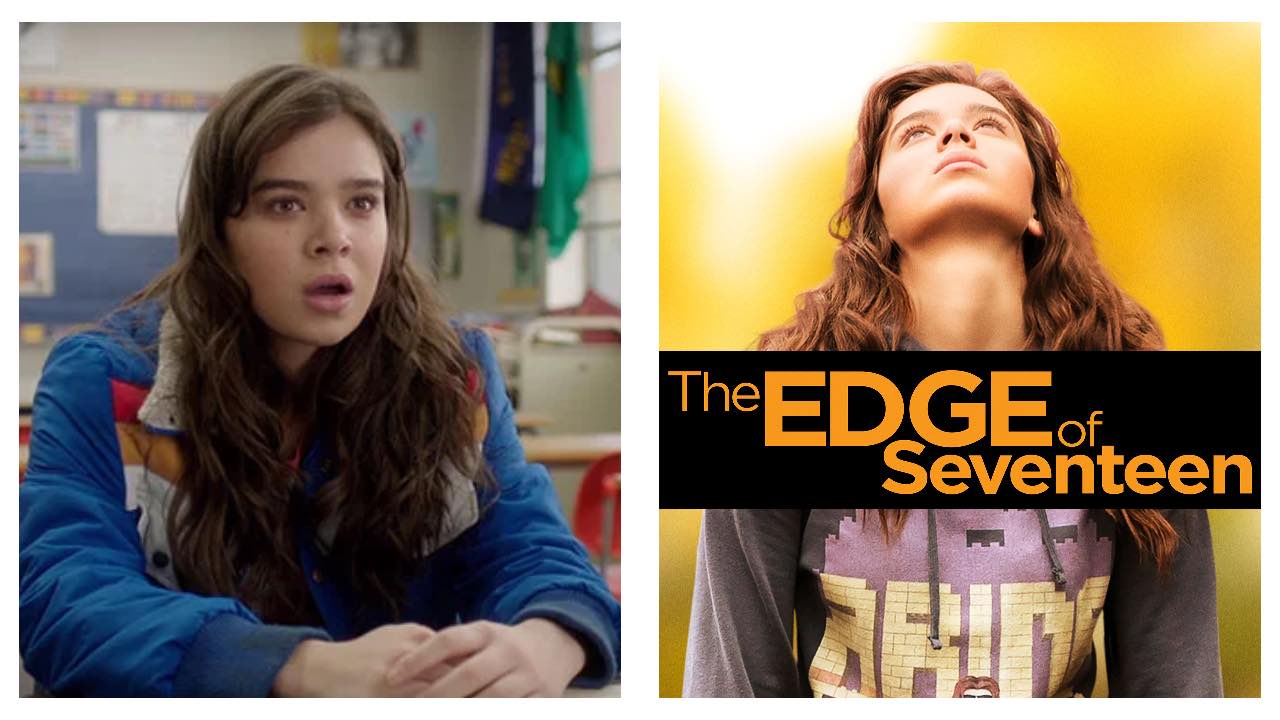 Side-by-side images of Hailee Steinfeld in The Edge of Seventeen film